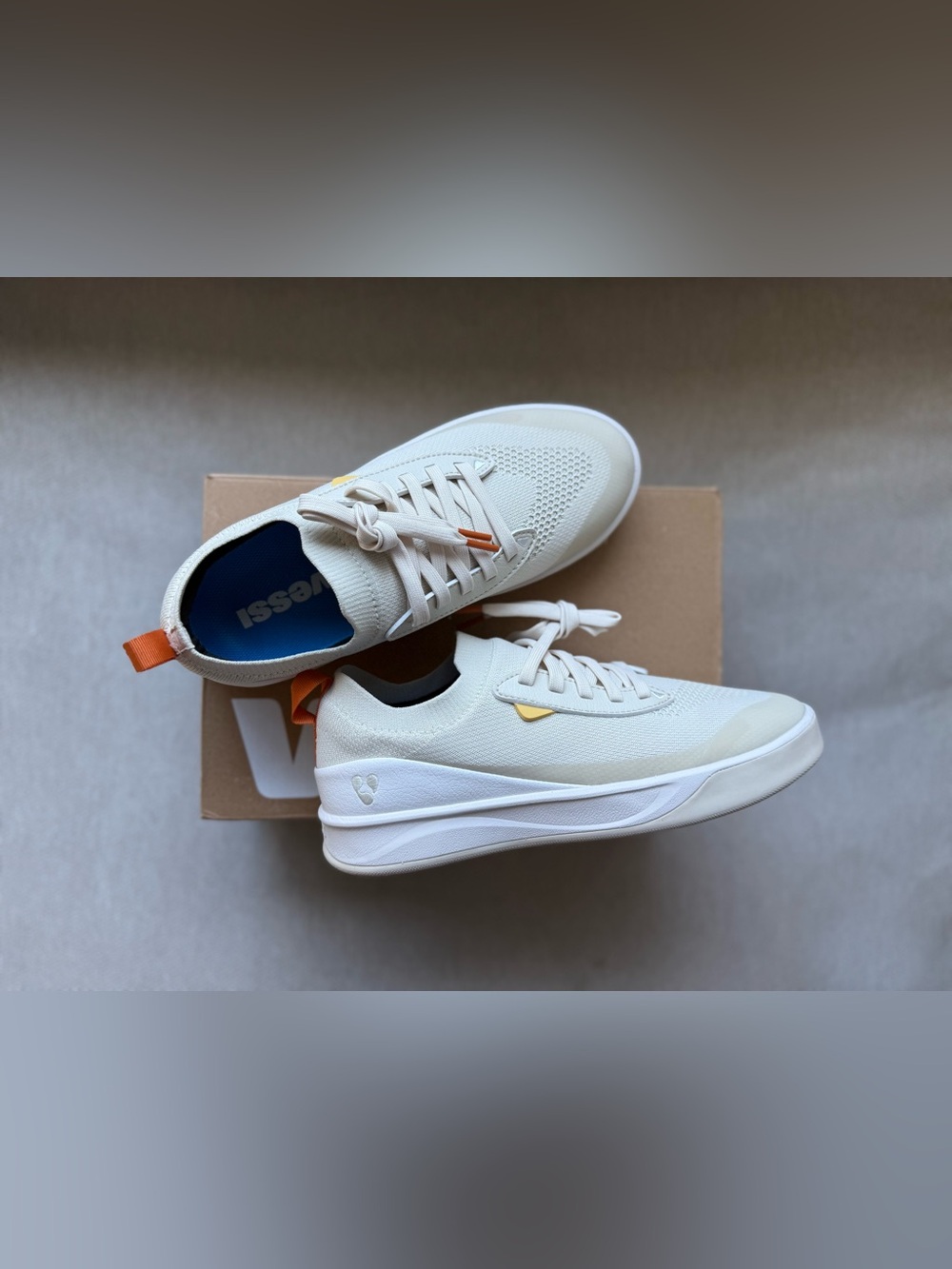 Vessi Waterproof Weekend Neo Sneakers in Rome (cool beige & white)